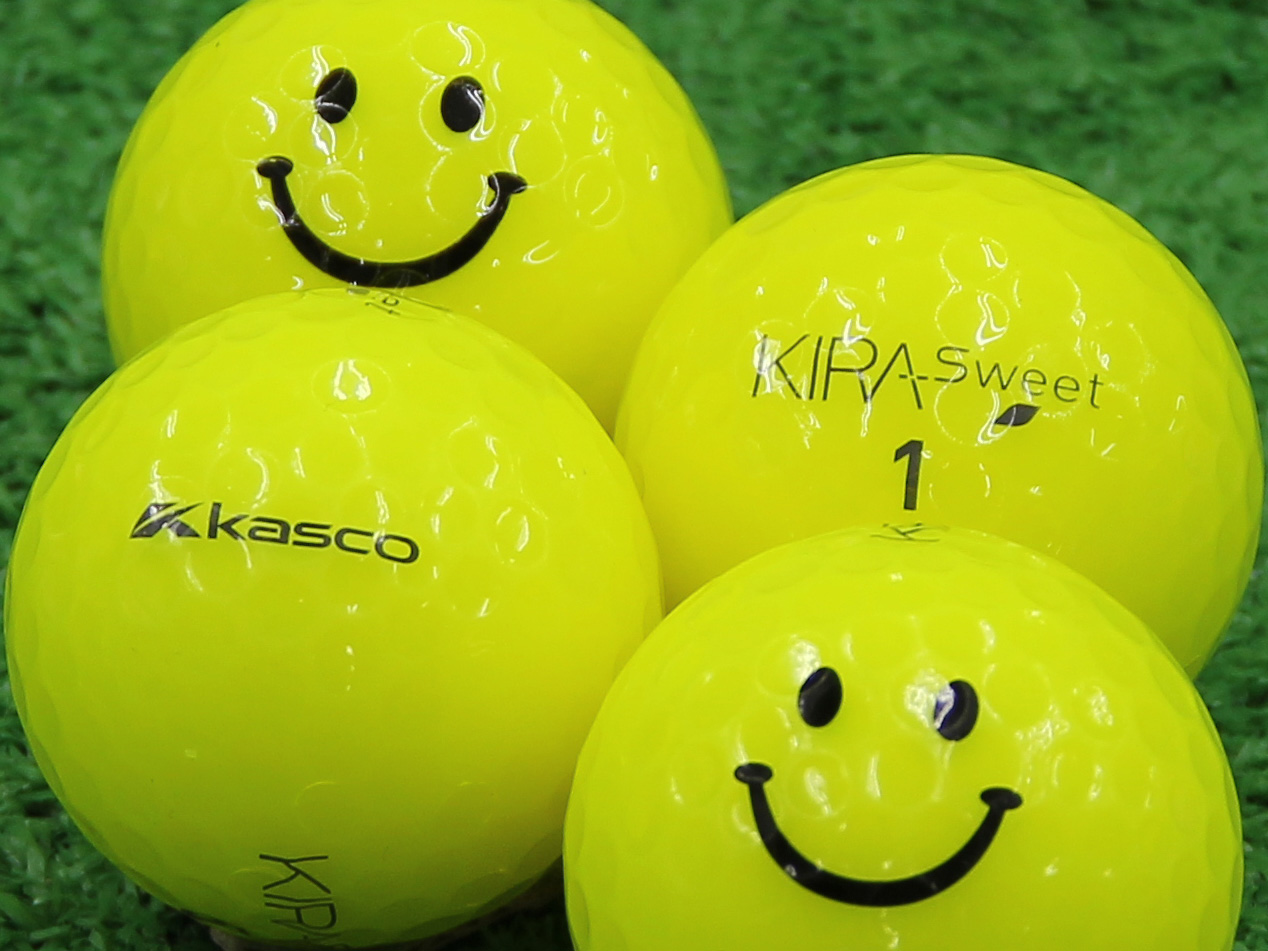 【Aランク】Kasco（キャスコ） KIRA Sweet イエロー 2013年モデル スマイルマーク入り 1個